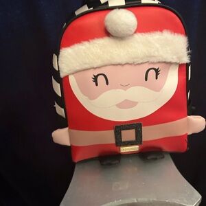 Betsey Johnson Festive Santa Backpack - Red, Black, White